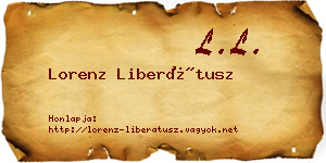 Lorenz Liberátusz névjegykártya